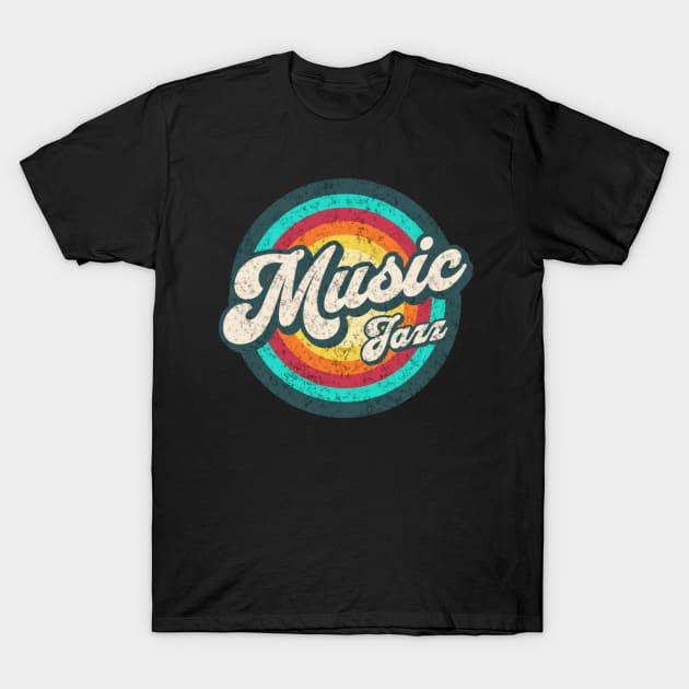 music jazz in color circle T-Shirt by girls store